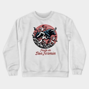 Pamplona San Fermin bull run Spain tshirt merch Crewneck Sweatshirt